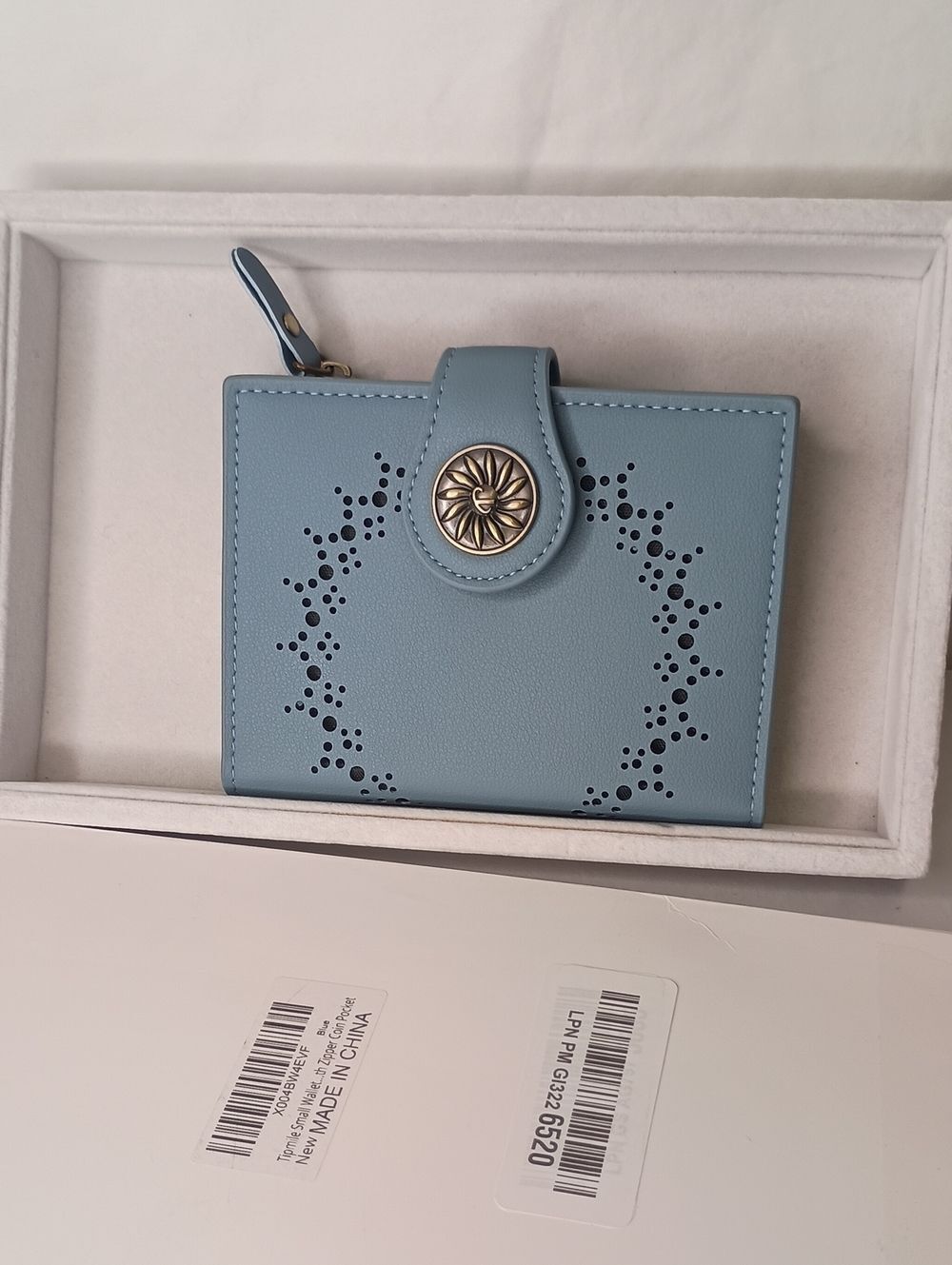Women's RFID Faux Leather Bifold Wallet Blue
